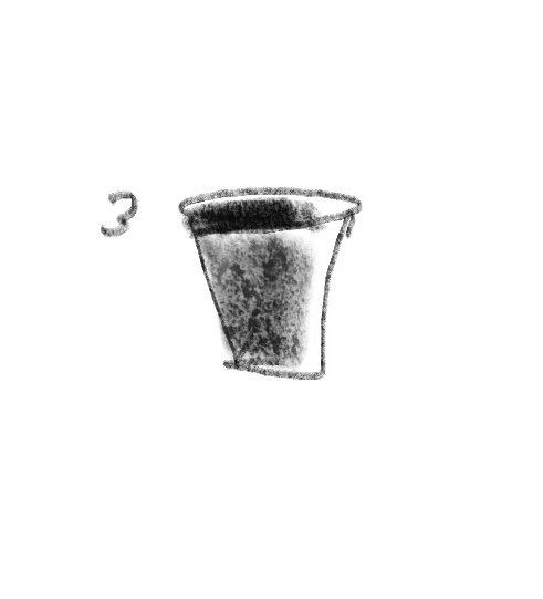 a black and white charcoal sketch of #3 of 20 views for drawing a coffee cup