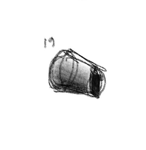 a black and white charcoal sketch of #19 of 20 views for drawing a coffee cup