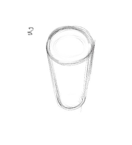 sketch of cup #3 for 20 views drawing exercise