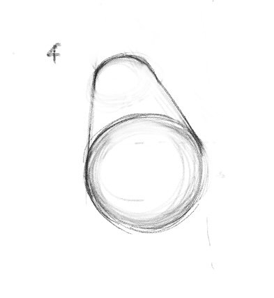 sketch of cup #4 for 20 views drawing exercise