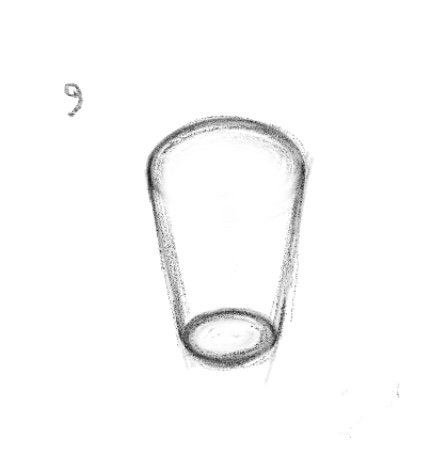 sketch of cup #9 for 20 views drawing exercise